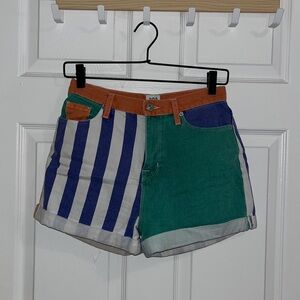 BDG Color Block Denim Shorts